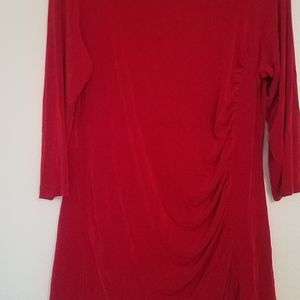 Chico's Traveler Bright Red Blouse, Chico's sz3 (18)